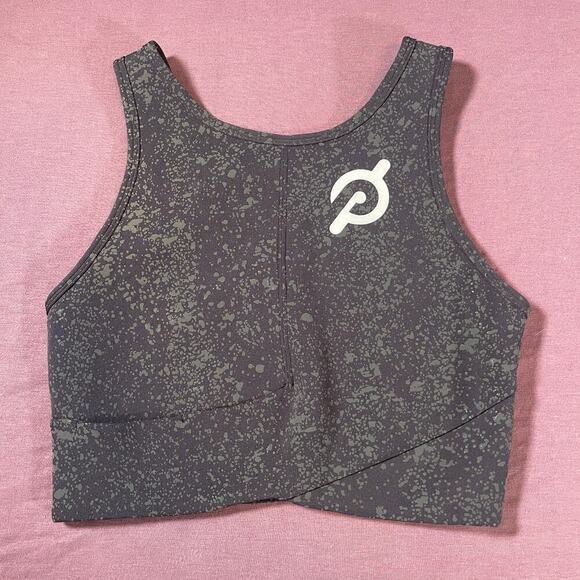 lululemon athletica Tops - Lululemon Peloton Energetic Edge Cropped Tank Top Black - size 6